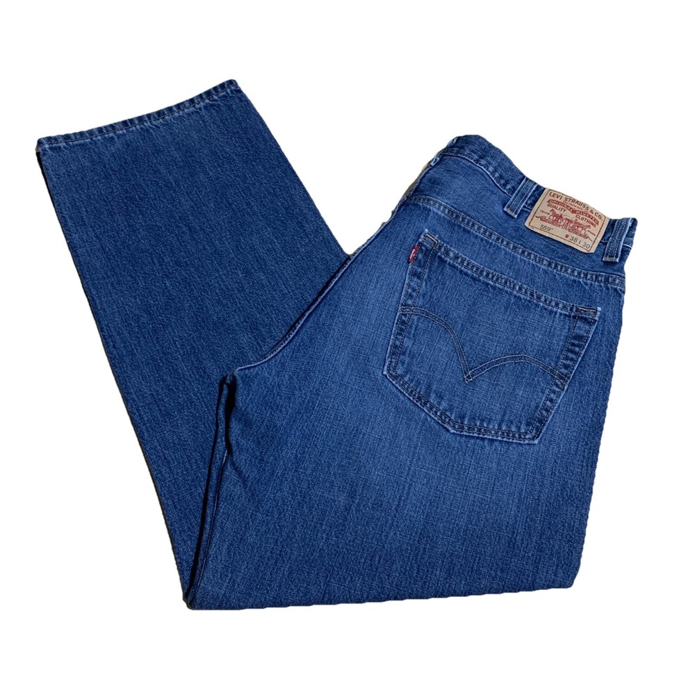 Levi's 559 Jeans 38x30 ‎ Men's Relaxed Straight Fit Blue 100% Cotton